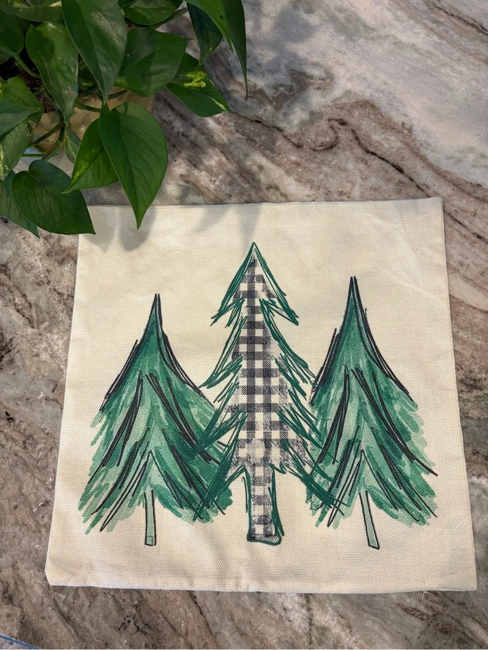 Holiday Christmas Canvas Throw Pillow Covers